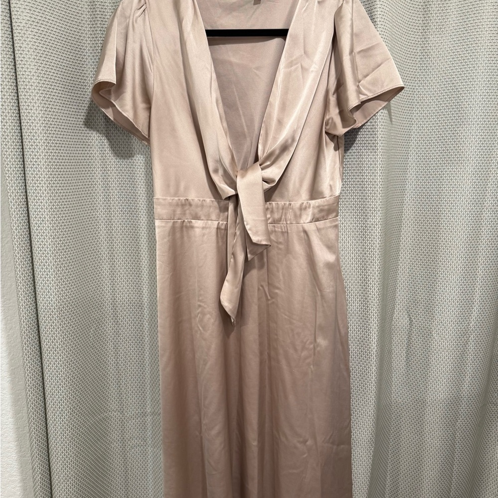 Champagne Baltic Born Tie-Front Dress